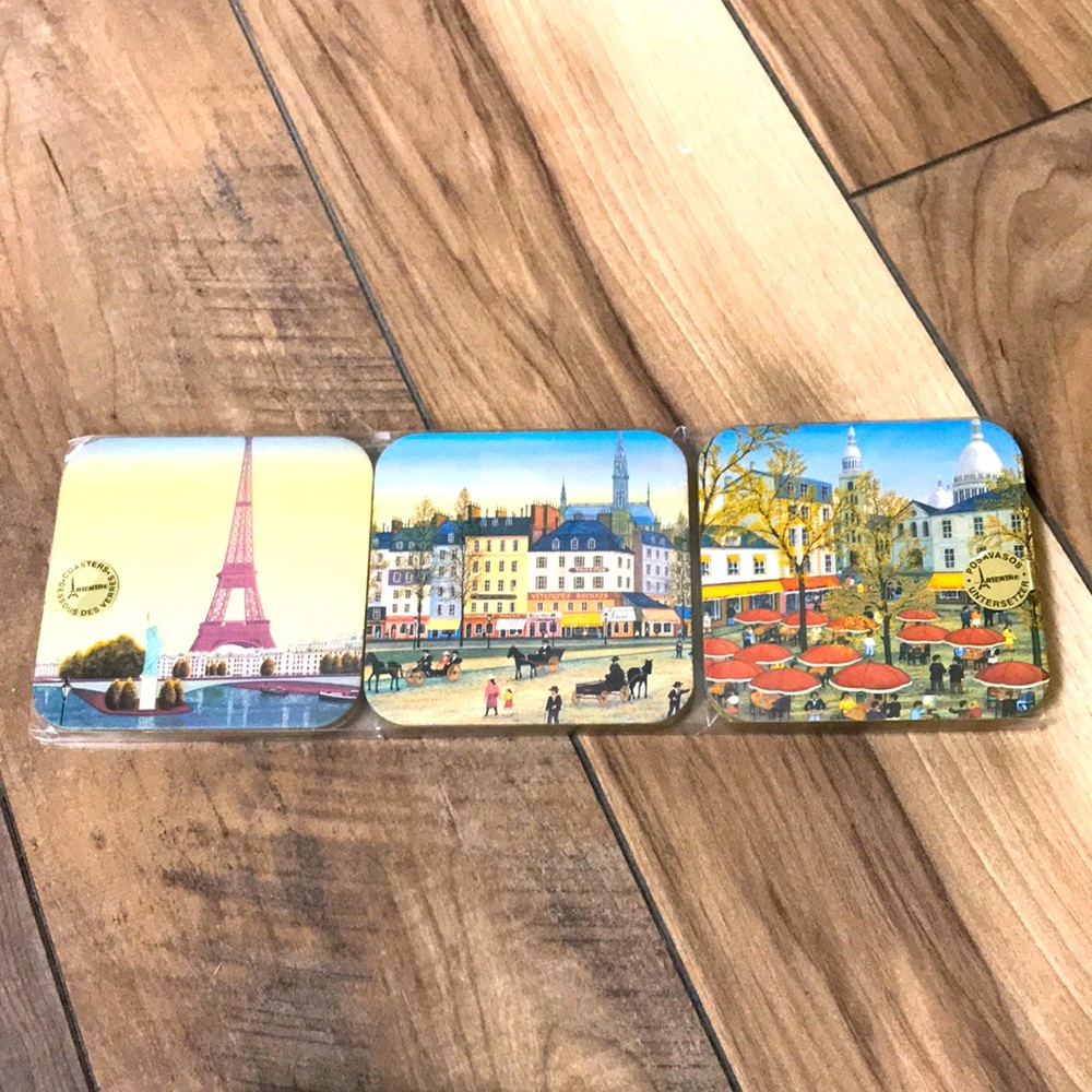 🛍 SALE 4/$20 Paris Coaster Set of 6